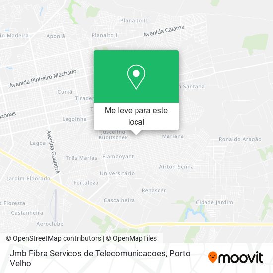 Jmb Fibra Servicos de Telecomunicacoes mapa