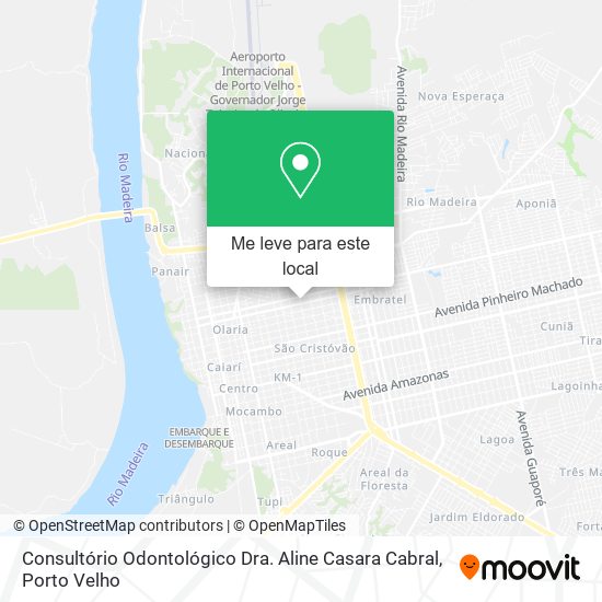 Consultório Odontológico Dra. Aline Casara Cabral mapa