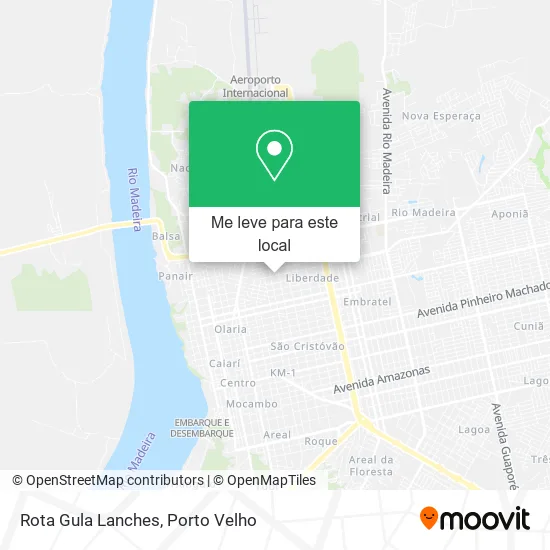 Rota Gula Lanches mapa