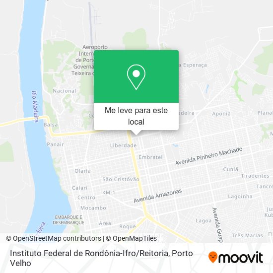 Instituto Federal de Rondônia-Ifro / Reitoria mapa