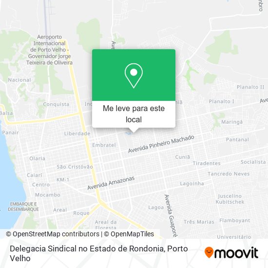 Delegacia Sindical no Estado de Rondonia mapa