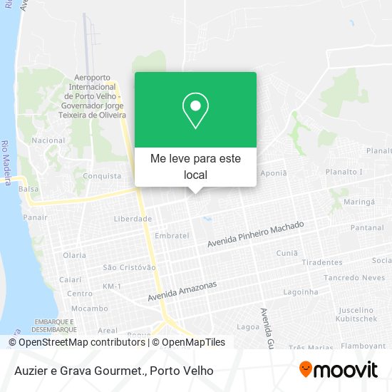 Auzier e Grava Gourmet. mapa
