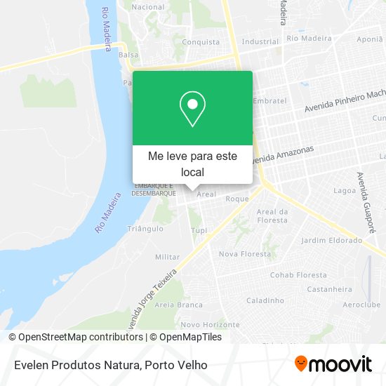 Evelen Produtos Natura mapa
