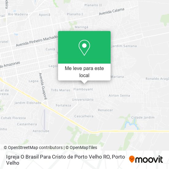 Igreja O Brasil Para Cristo de Porto Velho RO mapa