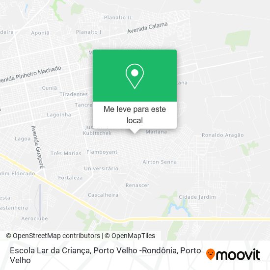 Escola Lar da Criança, Porto Velho -Rondônia mapa