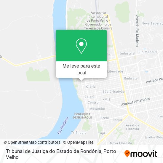 Tribunal de Justiça do Estado de Rondônia mapa