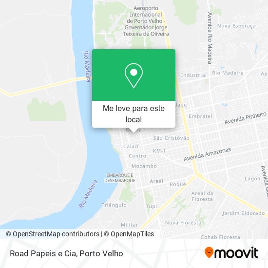 Road Papeis e Cia mapa