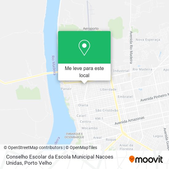 Conselho Escolar da Escola Municipal Nacoes Unidas mapa