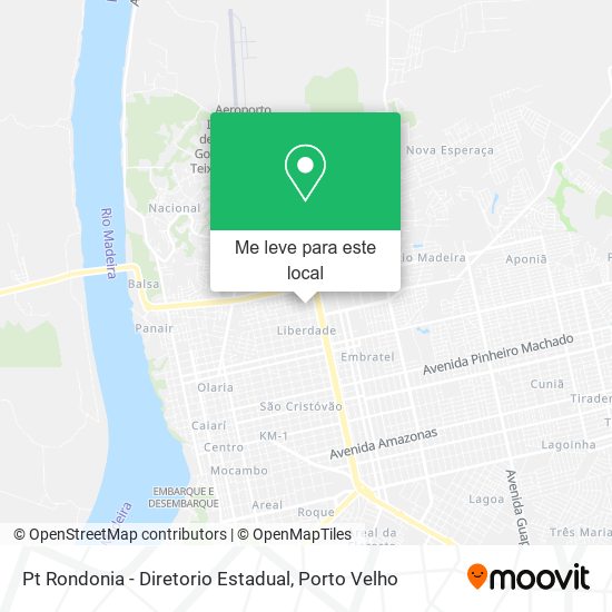 Pt Rondonia - Diretorio Estadual mapa