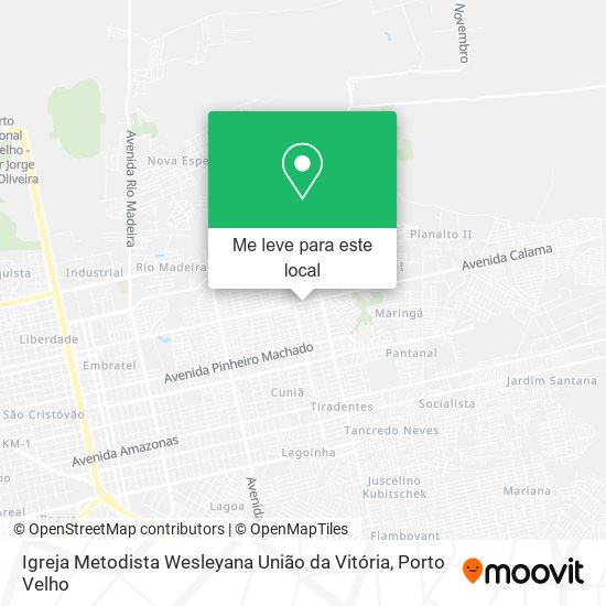 Igreja Metodista Wesleyana União da Vitória mapa