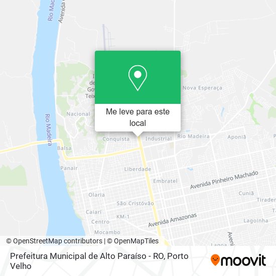 Prefeitura Municipal de Alto Paraíso - RO mapa