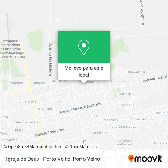 Igreja de Deus - Porto Velho mapa