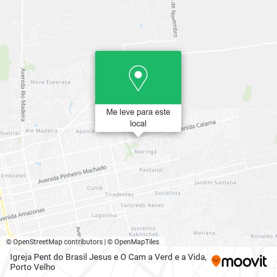 Igreja Pent do Brasil Jesus e O Cam a Verd e a Vida mapa