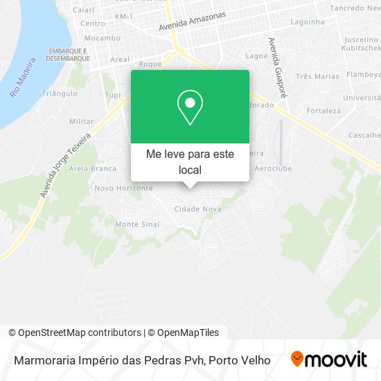 Marmoraria Império das Pedras Pvh mapa