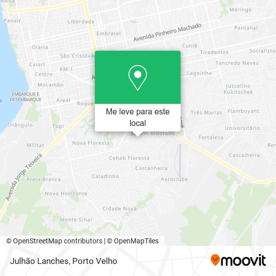 Julhão Lanches mapa