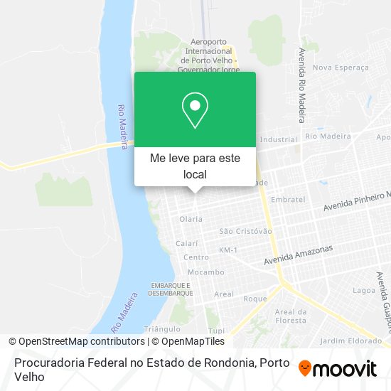 Procuradoria Federal no Estado de Rondonia mapa