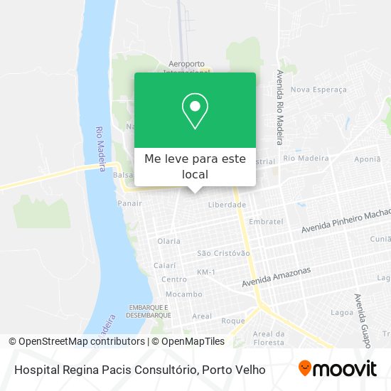 Hospital Regina Pacis Consultório mapa
