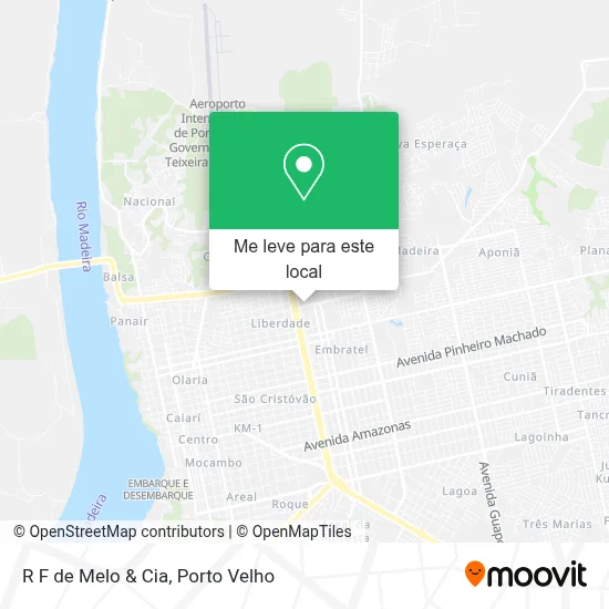 R F de Melo & Cia mapa