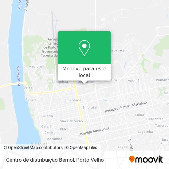 Centro de distribuiçäo Bemol mapa