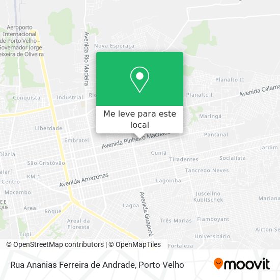 Rua Ananias Ferreira de Andrade mapa