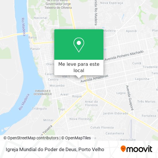 Igreja Mundial do Poder de Deus mapa