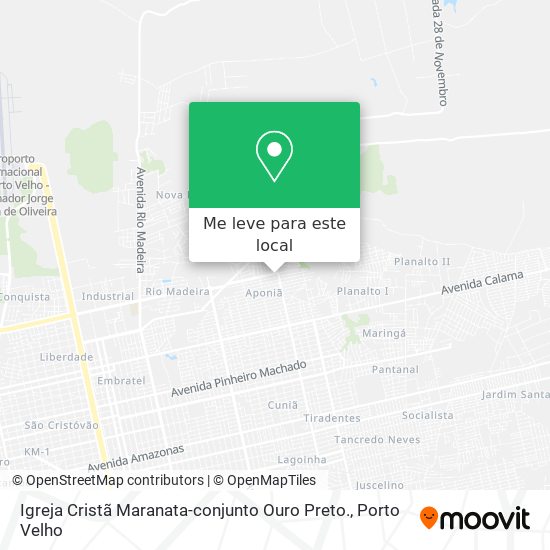 Igreja Cristã Maranata-conjunto Ouro Preto. mapa