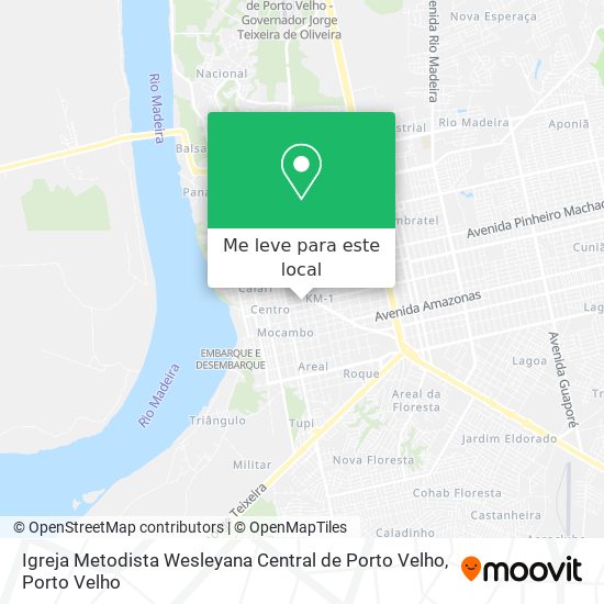 Igreja Metodista Wesleyana Central de Porto Velho mapa