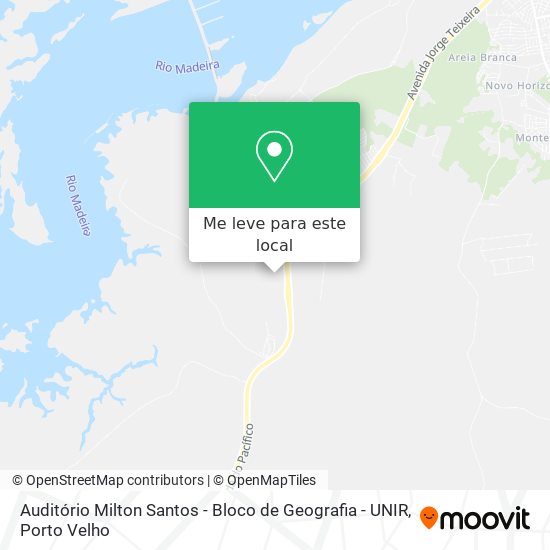 Auditório Milton Santos - Bloco de Geografia - UNIR mapa