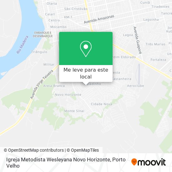 Igreja Metodista Wesleyana Novo Horizonte mapa