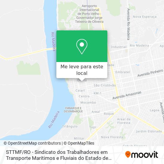 STTMF / RO - Sindicato dos Trabalhadores em Transporte Marítimos e Fluviais do Estado de Rondônia mapa