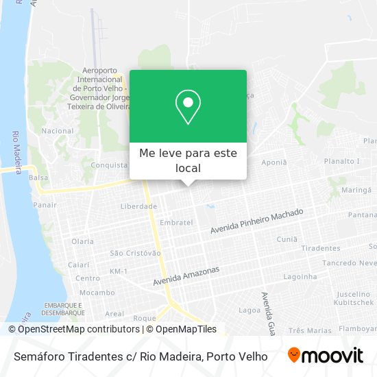 Semáforo Tiradentes c/ Rio Madeira mapa