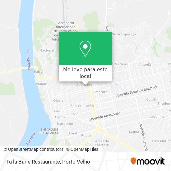 Ta lá Bar e Restaurante mapa