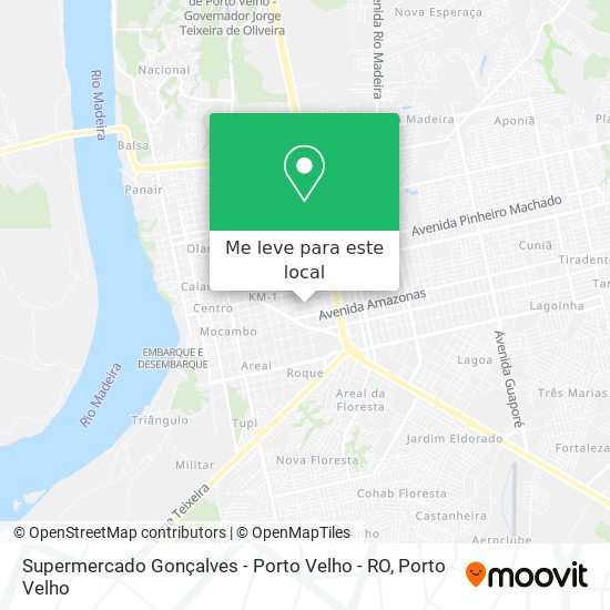 Supermercado Gonçalves - Porto Velho - RO mapa