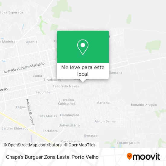 Chapa's Burguer Zona Leste mapa