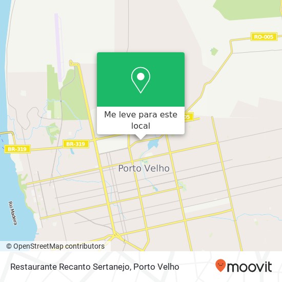 Restaurante Recanto Sertanejo, Estrada do Penal, 4545 Rio Madeira Porto Velho-RO 78908-150 mapa