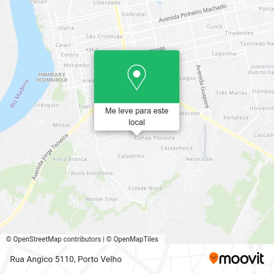 Rua Angico 5110 mapa