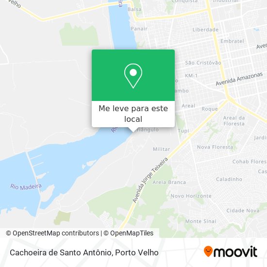 Cachoeira de Santo Antônio mapa