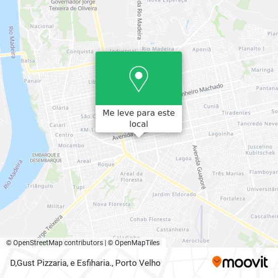 D,Gust Pizzaria, e Esfiharia. mapa