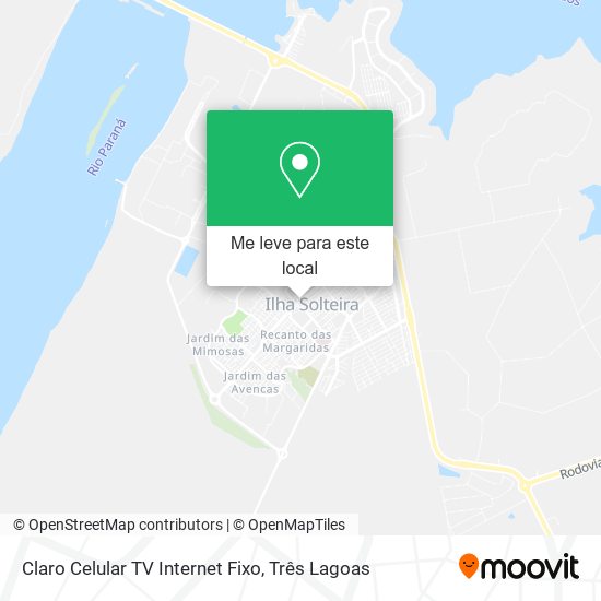 Claro Celular TV Internet Fixo mapa