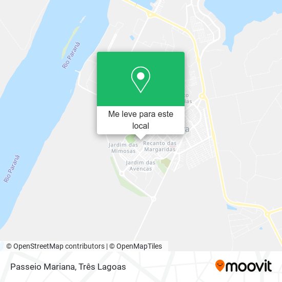 Passeio Mariana mapa