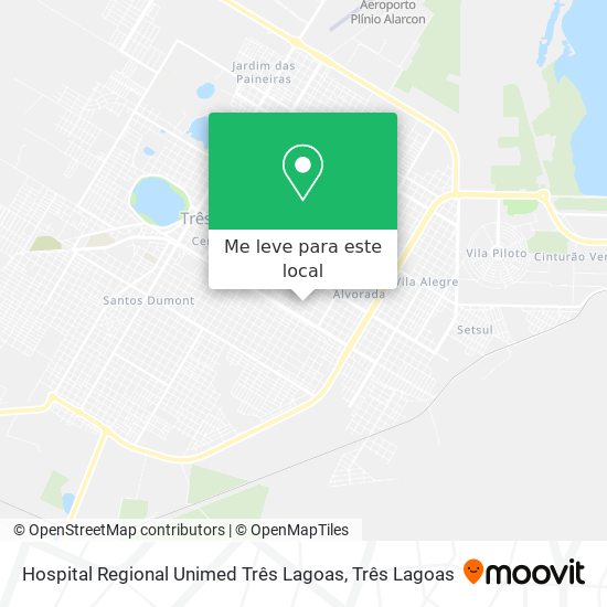 Hospital Regional Unimed Três Lagoas mapa