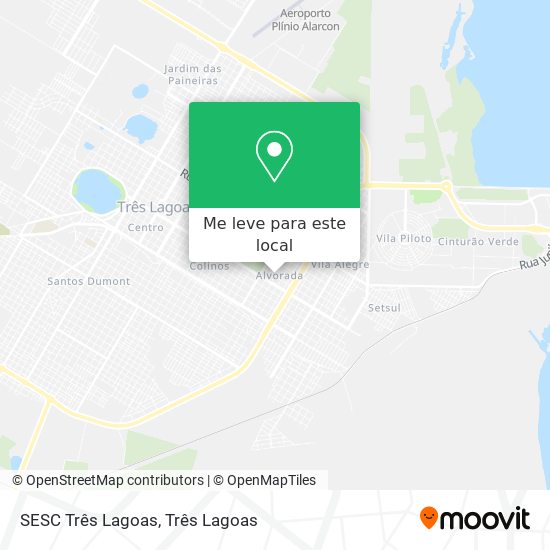SESC Três Lagoas mapa