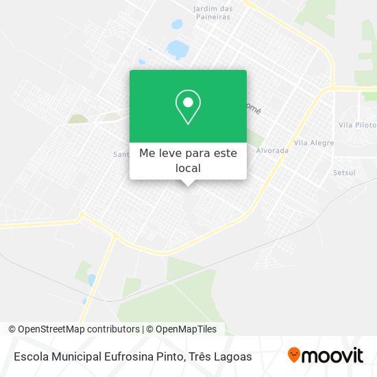 Escola Municipal Eufrosina Pinto mapa