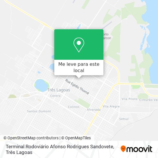 Terminal Rodoviário Afonso Rodrigues Sandovete mapa