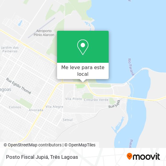 Posto Fiscal Jupiá mapa