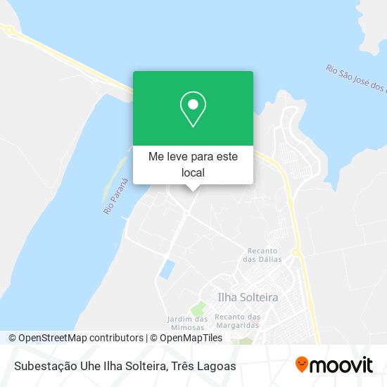 Subestação Uhe Ilha Solteira mapa