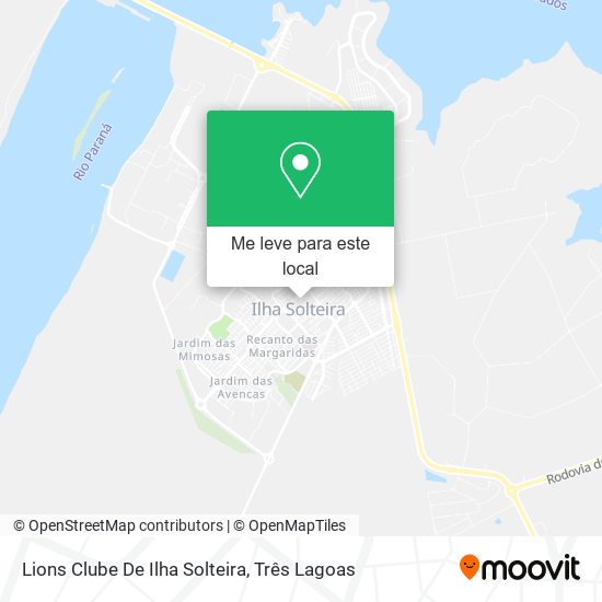 Lions Clube De Ilha Solteira mapa