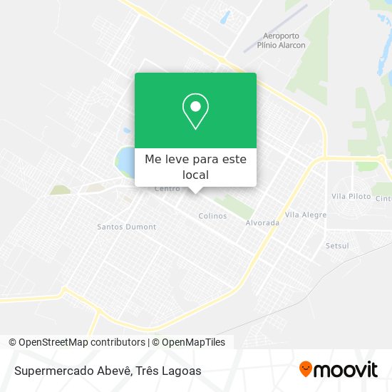 Supermercado Abevê mapa