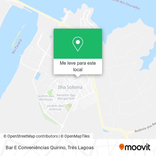 Bar E Conveniências Quirino mapa