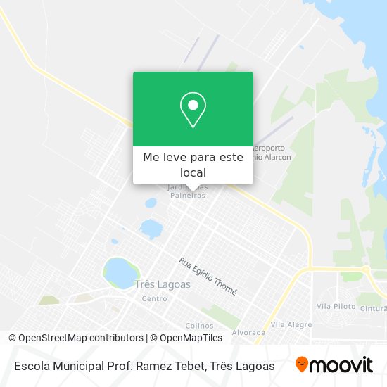 Escola Municipal Prof. Ramez Tebet mapa